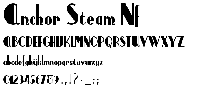 Anchor Steam NF font